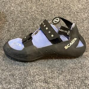 Scarpa Veloce Vibram XS Edge Men 6.5 Climbing Shoes EU 38.5 Black Blue Women 7.5